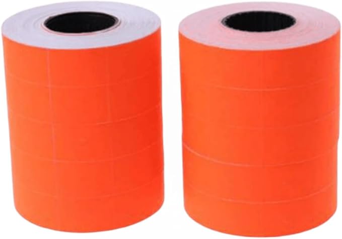 MX-6600 Price Gun Labels, 2 Line Pricemarker Labels Paper for Price and Date Guns, Suitable for MX-6600, MX-6602, G6000, YH-689, 5000pcs-10 Roll (Without Gun) Red