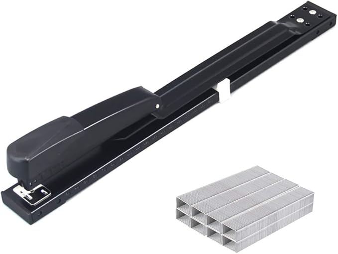 ID Card Slot Punch and Long Reach Stapler with 1600pcs Staples