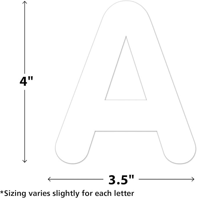 Teacher Created Resources Self-Adhesive White 4" Classic Letters Uppercase (TCR9641)