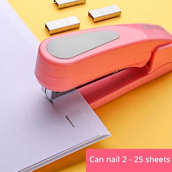 360 Rotation Heavy Duty Stapler Use 24/6 Staples Effortless Long Stapler School Paper Stapler Office Bookbinding Supplies(E)