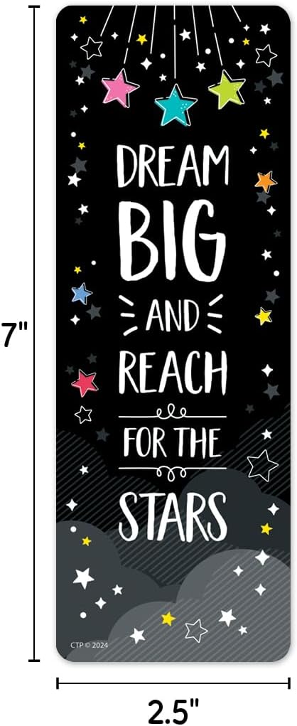 CTP Star Bright Positive Mindset Bookmark Top Classroom and Homeshool (Creative Teaching Press 10944)