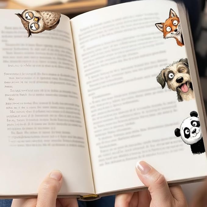 10PCS Funny Animal Magnetic Bookmarks - Cute Peek a Boo Page Markers for Books Magnetic Page Clips, Reading Accessories for Women Teachers Office Book Lover Birthday Valentines Christmas Gifts