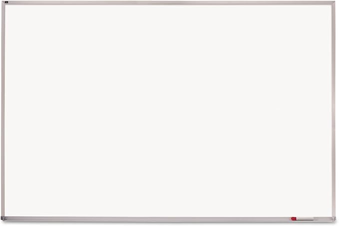 Quartet Dry Erase Magnetic White Board 96"W x 48"H, Porcelain Whiteboard, Silver Aluminum Frame (PPA408)