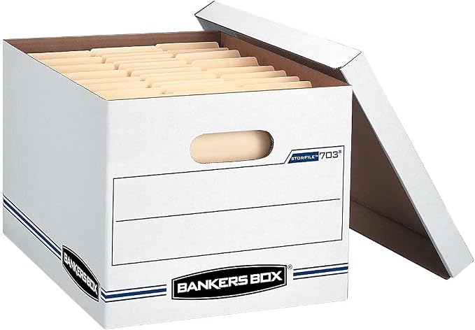 Fellowes, Inc Stor/File Boxes, w Lid, LTR/Lgl, 12quot;X15quot;X10quot;, 12/Ct, White