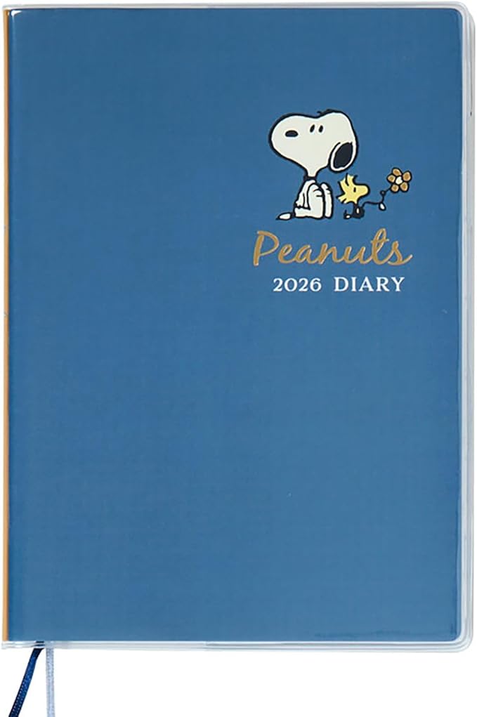 Sanrio 623326 B6 Diary (Horizontal Ruled Type) 2026 Snoopy Paper Starts October Notebook Planner Schedule Notebook