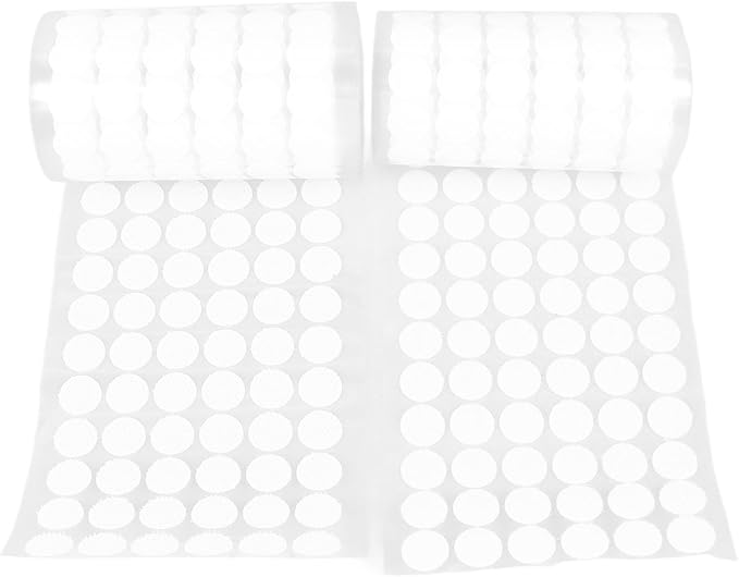 Hook and Loop Dots Self Adhesive Premium Nylon Strong Hold Sticky Back Tape for Schools Kindergartens Families White 1.5cm 504 Pairs