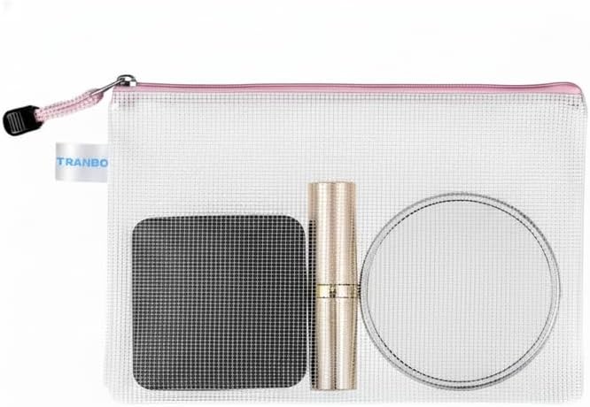 10 Pack Small A6 Size Mesh Zipper Pouches, Semi‑Clear Plastic Organizer Bags for Travel, School Supplies, Office and Home Organization – 7.5×4.5 Inch