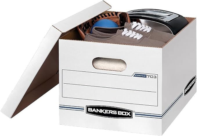 Fellowes, Inc Stor/File Boxes, w Lid, LTR/Lgl, 12quot;X15quot;X10quot;, 12/Ct, White