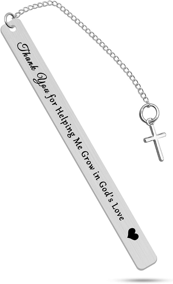 Heigebi Sunday School Teacher Gift Bookmarks Appreciation Gift for Religious Teachers, Mentor, Nanny, Preschool Babysitter Presents