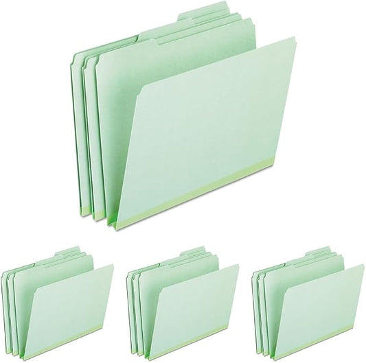 Pendaflex 17167 Pressboard Expanding File Folders, 1/3 Cut Top Tab, Letter, Green (Box of 25) (Pack of 4)