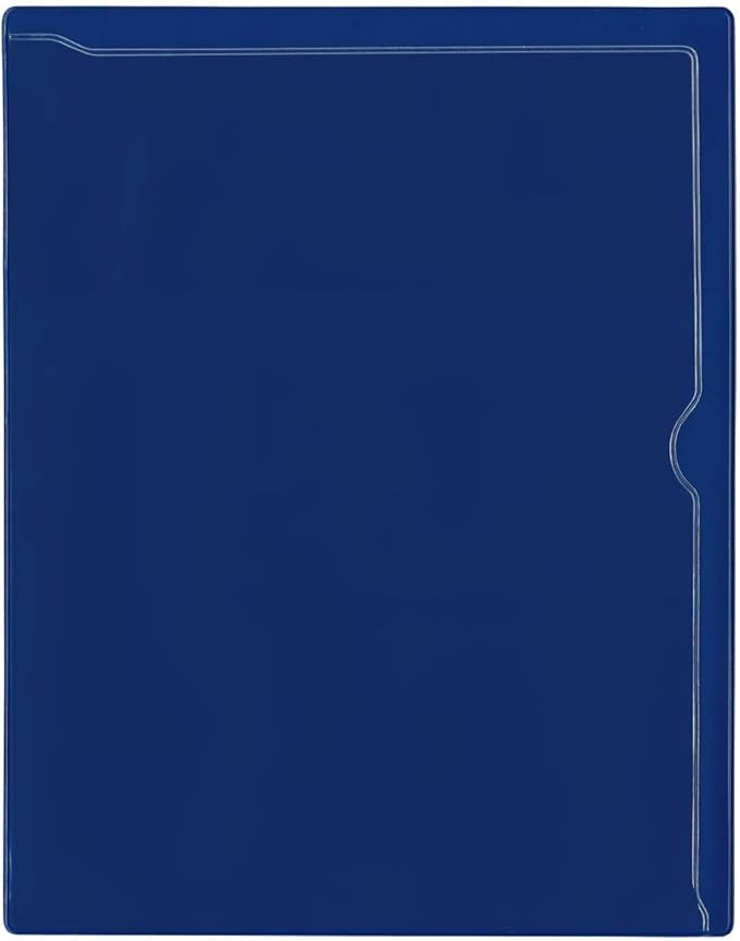StoreSMART - Paperwork Organizers - 500-Pack - Blue Plastic Back, Clear Plastic Front - Heavy Duty - PF8511PQB-500