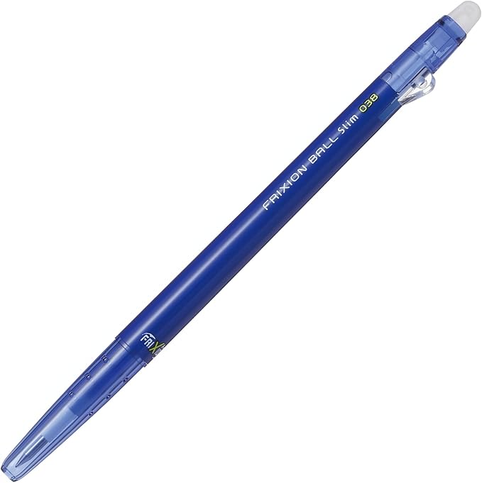 Pilot Frixion Ball Slim 038 Ballpoint Pen, Blue (LFBS-18UFL)
