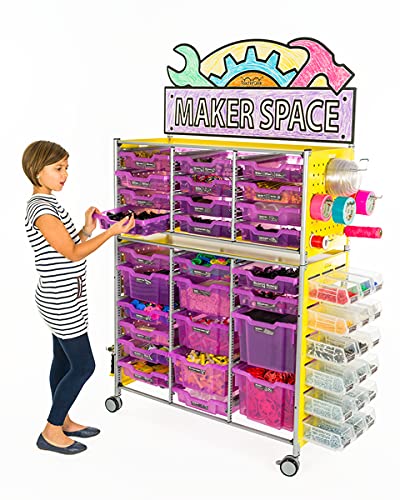 Maker Cart 2.0; Portable Maker Space with Curriculum & Activities for Classrooms & Schools (Elementary, Middle, High); Teacher Designed Science, Engineering, STEM, STEAM, DIY, NGSS Projects