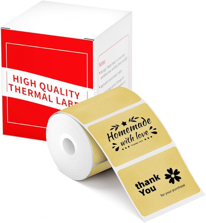 M110 Thermal Label Compatible with M100/M110/M120/M260/M220/M150/M421/241BT/243BT, 1.57'' x 1.18'' (40 x 30 mm), Sticker Thermal Labels for Logo/Thank You Label/Small Business/,230Pcs/Roll
