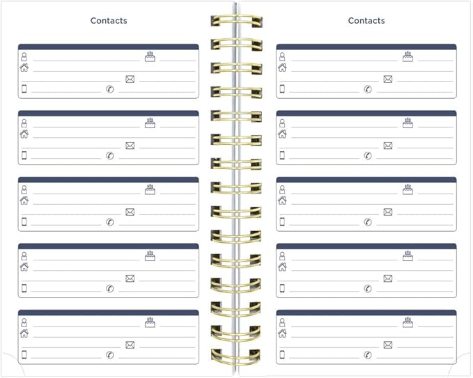 Blueline® Essential Academic Daily/Monthly Planner, August 2025 to July 2026, Twin-Wire Binding, Poly Cover, 8" x 5", Blossom Design, White (CA214PG.01-26)