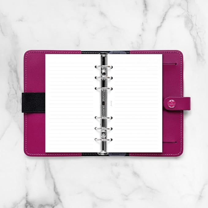 Filofax Calendar Diary Refill, Personal/Compact Size, Week-to-View, Minimal Diary Pack, White Paper, Multilingual: Five Languages, 2026 (C68490-26)
