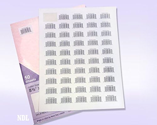 NextDayLabels 1.5x1 Inch Rectangle Stickers White Blank Labels for Laser Inkjet Printer - 50 Per Sheet Self-Adhesive Name Tags Address Barcode, Made in USA - 5000 Labels