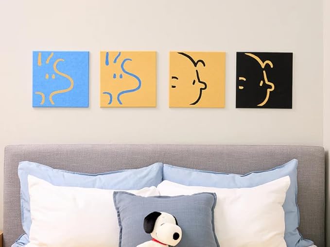 felt right Charlie Brown Collection Mini Charlie and Woodstock, Peanuts Room Decor, Snoopy, Home Decor, Felt Wall Panels, Decorative Bulletin Board, Easy Gift Idea, Pin Board, Collectibles