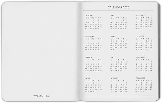 Harbor Weekly Journal Notebook Planner 2025-2026 - Lined, Durable Faux Leather, Softcover, 176 Quality Pages - For Men and Women, For Writing, Work & Travel - Cambridge Cognac - 9x7"