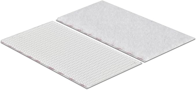 VELCRO Brand 2pk Heavy Duty White Stick On Strips 50mm x 100mm, Hook And Loop Tape Self Adhesive Strips, Industrial Extra Strong Double Sided Sticky Pads Heavy Duty Perfect for Home, Office & Garage