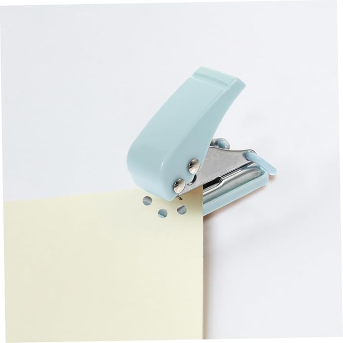 OSALADI Mini Hole Punch Portable Stapler for Students Compact Office Supply Sturdy Document Stitcher Cute Desk Ornament for School and Office Use