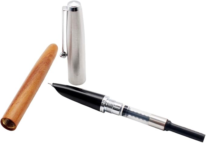 Gullor Jinhao 51A Stainless Steel Cap Transparent Pen Pen Set Stationery School Office Supplies Stationery Gifts, EF Nib.