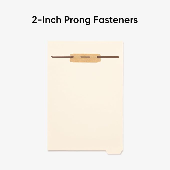 Smead Stackable Folder Divider with Fastener, Bottom 1/5-Cut Tab, Letter Size, Manila, 25 per Box (35599)