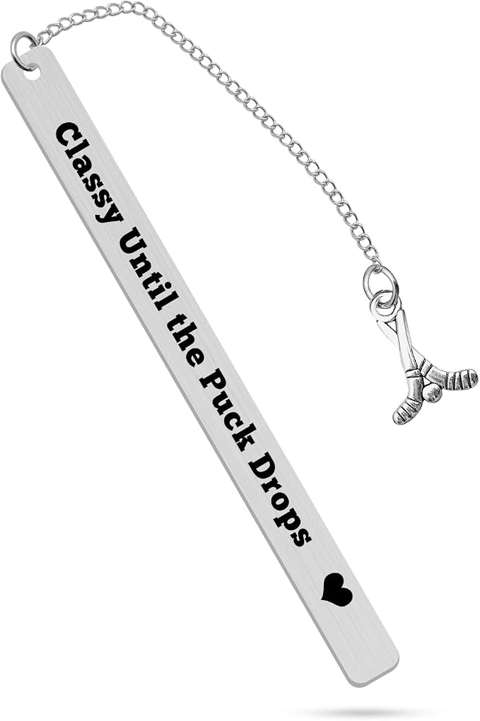 Ice Hockey Bookmark Gifts for Hockey Lovers Coach Christmas Birthday Gifts for Boys Girls Daughter Son Hockey Players Jewelry Inspirational Hockey Bookmark Gifts