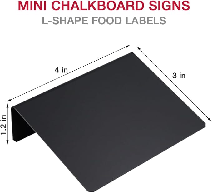 30 Pack Mini Chalkboard Signs, 4x3 Inches Food Labels for Party Buffet, Table Signs Food Tags, Easy to Write and Wipe