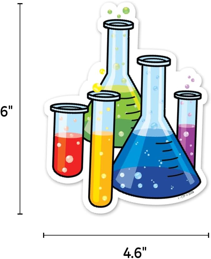 CTP Science Lab 6” Designer Cut-Outs, Bulletin Board Décor, Set of 36, 6” x 6” Each (Creative Teaching Press 3875)