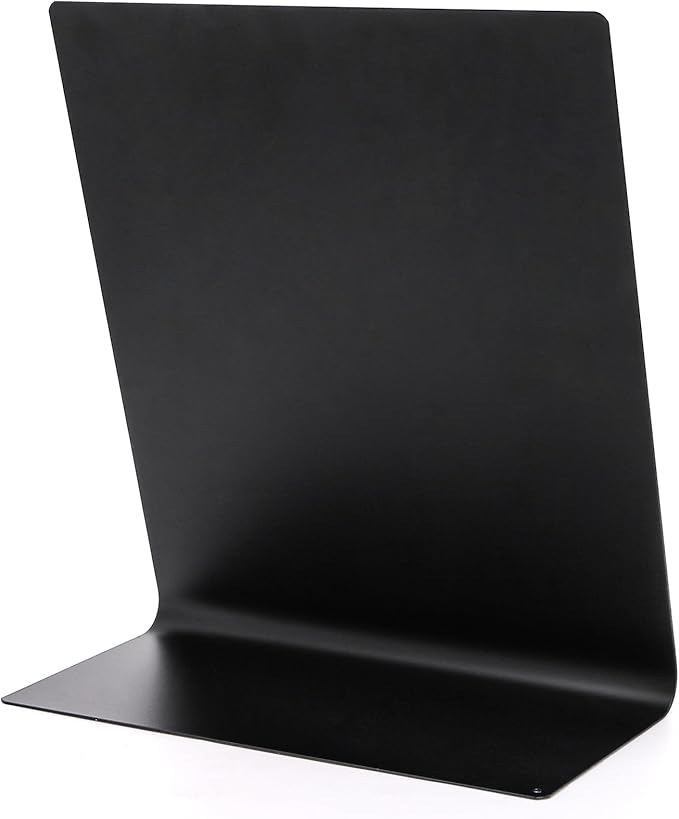 Bekith 2 Pack Magnetic Bulletin Board with Easel Stand, 11 x 9.8 Inch Magnetic Metal Board for Tabletop, Memo Display Board for Home, School, Kitchen, Office, Black