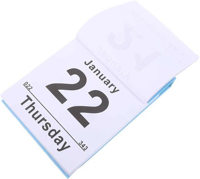 SEWACC Tear-off Daily Wall Calendar 2026 Large Print Vertical Hanging Planner Easy Read Day-to-day Organizer for Home Office School Study Room