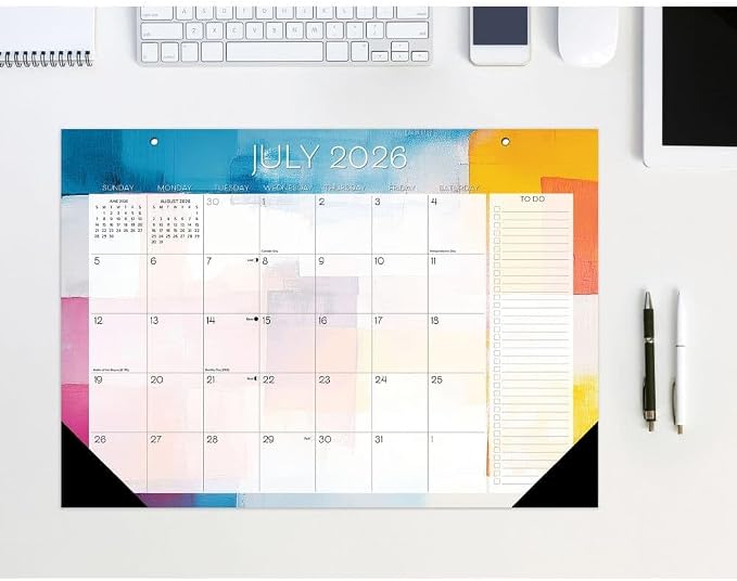 Willow Creek Press, Art Abstract Academic Small 2027 Monthly Desk Pad