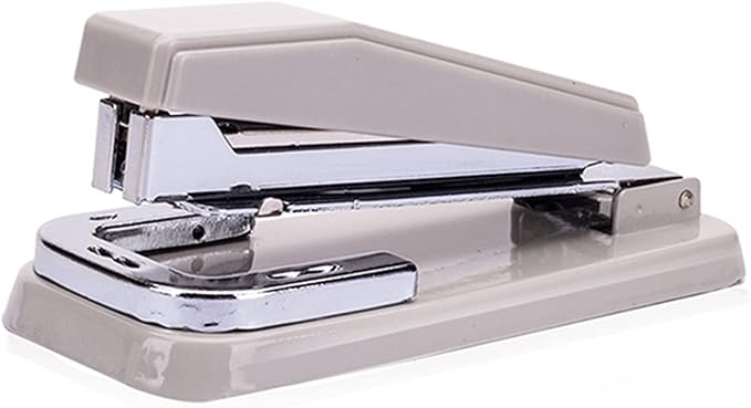 Liudan Stapler Stapler Handheld Stapler Rotating Stapler Classroom or Desktop Accessories Can Hold 20 Paper Pages 3 Colours Office Stapler (Color : White, Size : B)