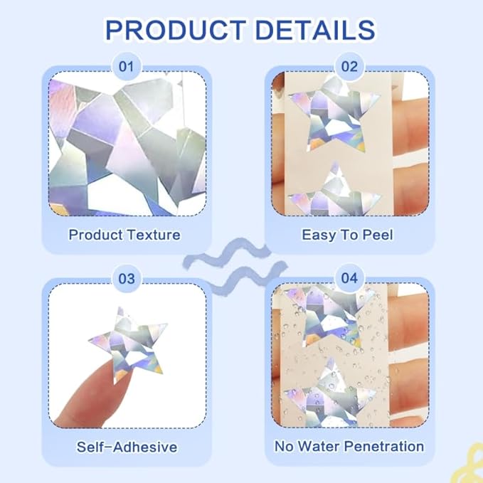 Siliver Star Stickers for Kids Reward,Self-Adhesive Good Foil Star Stickers,Glitter Star Stickers Large 1 Inch,Holographic Stickers Chart for Kids Behavior,Students Teacher School Classroom 500 Pcs