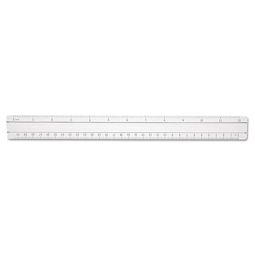 Westcott 15571 Clear Data Processing Magnifying Ruler, 12 Inch