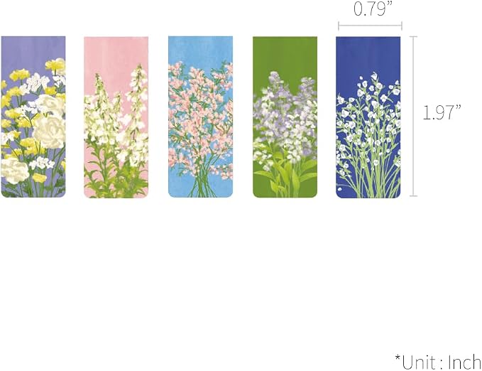Monolike Magnetic Bookmarks Set - A (Olivia's Flowers Ver.4)