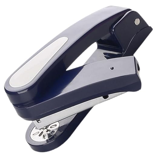 SEWACC Multi-Function Rotary Desk Stapler 360° Rotating Office Binding Stapler for Home and School Use Portable with One-Hole Puncher Black