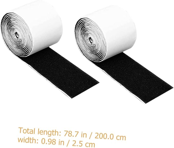 2rolls Guitar Pedal Mounting Tape Hook and Double-sided Adhesive for Pedal Board Flexible for Guitar Setup
