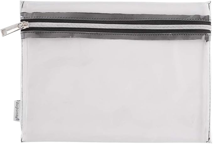 Clear Vinyl Zipper Multi-purpose Waterproof Office Home Supply Organizers toiletry Pouch Tool Bag 4-pack