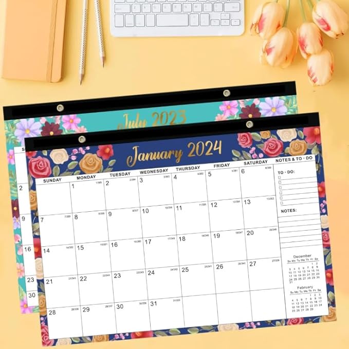 Calendar 2023 2024 Do List Daily Wall Planner to Schedule Annual Planner ly Weekly ly Agenda Organizer for Home Office