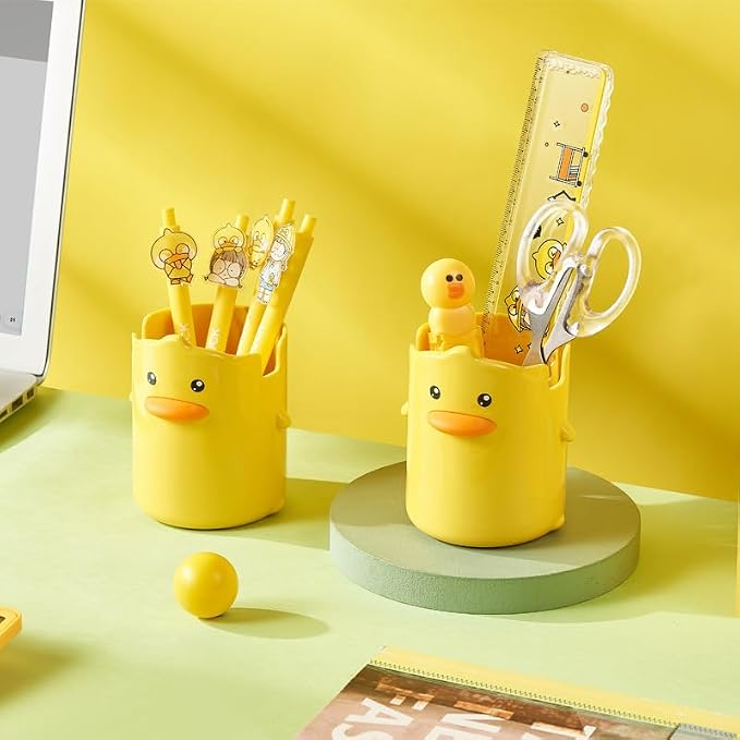 Adorable Cartoons Pencil Holders - Multifunctional Desktop Organizers (Duck)
