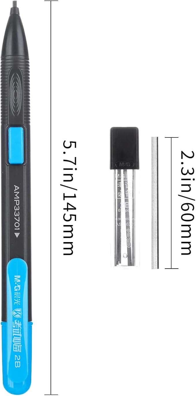 M&G 6 Pack Mechanical Pencils with Erasers 1.8mm, 3 Tubes of Lead Refills, Bulk Mechanical Pencils for School Supplies, Teacher Supplies, Drawing Pencils, Sketching Pencils