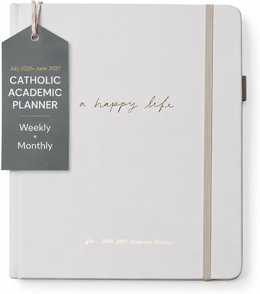 Catholic Academic Planner 2026-2027 for Women – Liturgical Planner with Prayer Prompts, Feast Days & Gratitude Journal – 8” x 10”, Big Layout, Perfect Bound