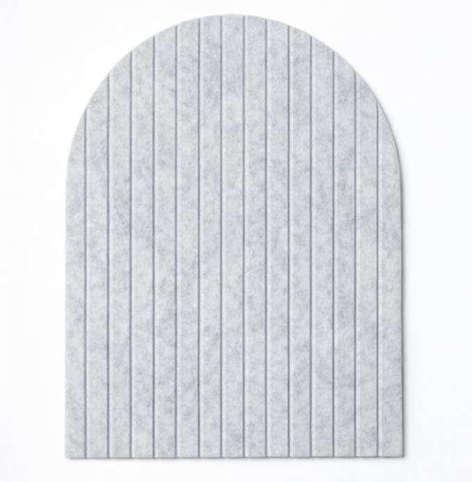 Orelle Fluted Arch Felt Bulletin Board (Heather Gray, 23 x 31)