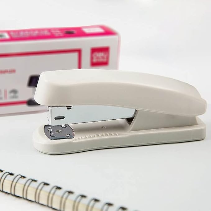 KUYWLMKMZZ Desk Stapler Student Stapler Office Desk Stapler Rotatable Nail Plate Binding Machine Practical Office Tool Suitable for Office Document Binding White School Supplies (Color : A)