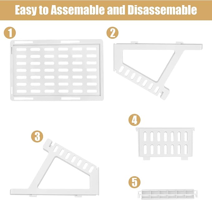 Ctemnpho Large Label Holder for Rolls & Fan-Fold Label Basket Stand for Desktop Printer (White, Large)