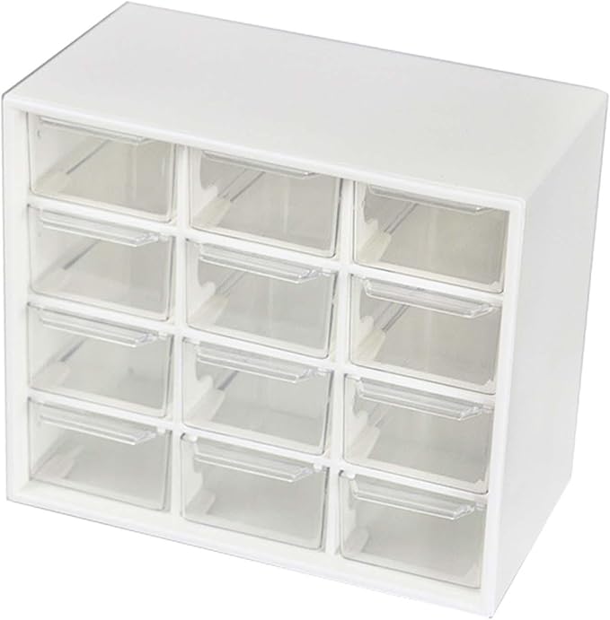 Drawer Organizer Desk Organizer Storage Box Office Supplies Desktop Drawer Box 12 Grid for Parts Home Cosmetic Bedroom