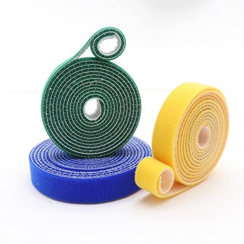 5 Meters Self Adhesive Fastener Tape Polyester PP Straps Hooks Loops Reusable Cable Wire Tie Magic Tape DIY Accessories(White 20mm)