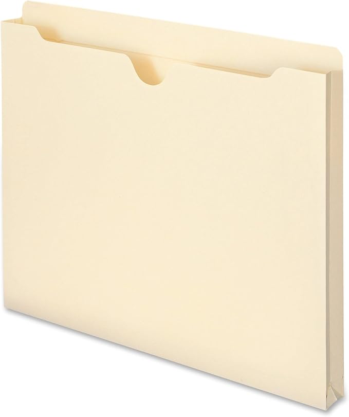 Smead File Jacket, Reinforced Straight-Cut Tab, 1" Expansion, Letter Size, Manila, 50 per Box (75520) (Pack of 4)